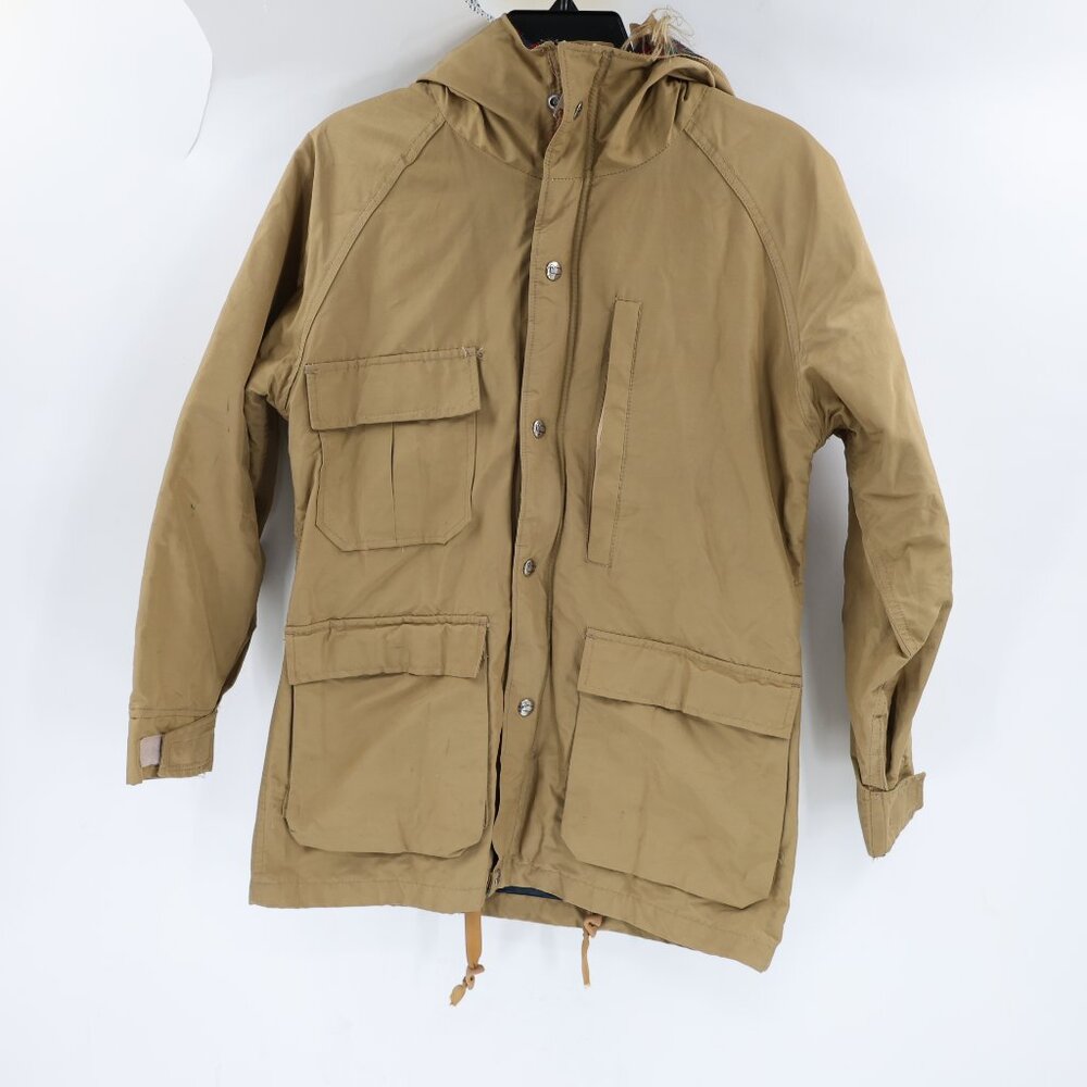 Woolrich Jacket Mens small wool lined Parka hooded chore coat Made in Usa cargo